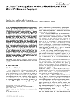 A linear-time algorithm for the k-fixed