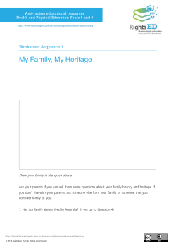 My Family, My Heritage
