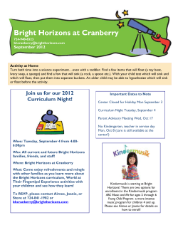 Join us for our 2012 Curriculum Night!