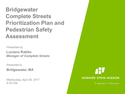 Bridgewater Complete Streets Prioritization Plan
