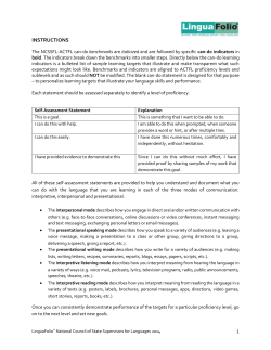 Intermediate Mid Self-Assessment Statements