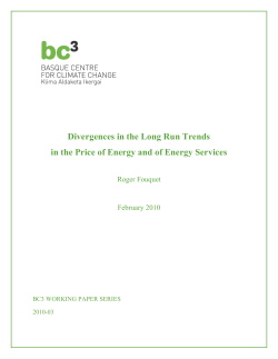 Divergences in the Long Run Trends in the Price of Energy