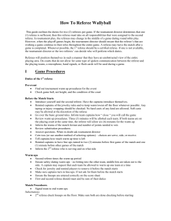 How to referee wallyball