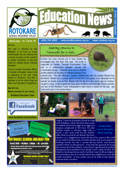 Sparky returns to Taranaki for a visit