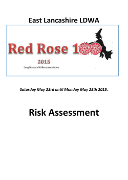assessment of risks - The Long Distance Walkers Association