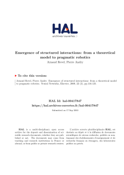 Emergence of structured interactions: from a theoretical model