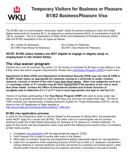 The visa waiver program