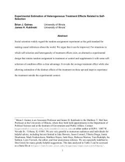 Experimental Estimation of Heterogeneous Treatment Effects for