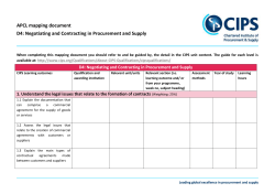 Negotiating and contracting in procurement and supply