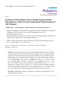 Synthesis of Well-Defined, Water-Soluble Hyperbranched
