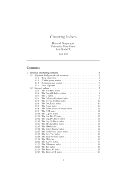 Clustering Indices