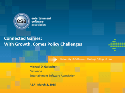 ABA| March 2, 2015 - Entertainment Software Association