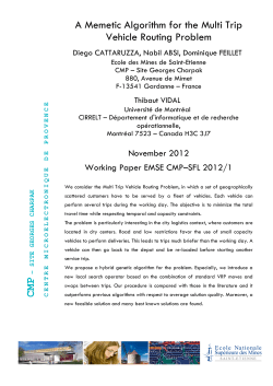 CMP A Memetic Algorithm for the Multi Trip Vehicle