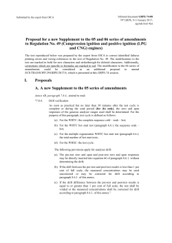 Proposal for amendments to the 06 and 07 series of