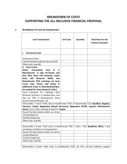 Template for Financial Proposal