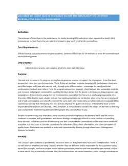 Existence of client fees in the public sector for contraceptive or other