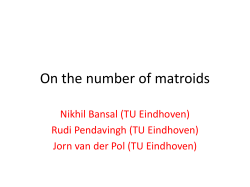 On the number of matroids