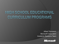 High School Educational Curriculum Programs