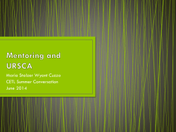 Mentoring and URSCA - University of Wisconsin