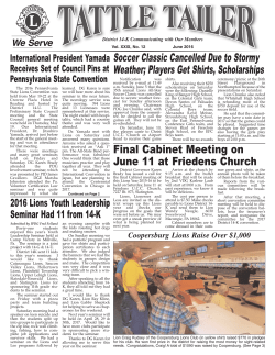 Players Get Shirts, Scholarships Final Cabinet Meeting on June 11