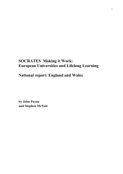 SOCRATES Making it Work - Stephen McNair`s Website