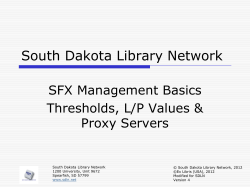 SFX - South Dakota Library Network