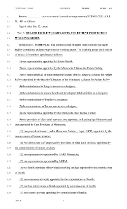 Senator .................... moves to amend committee