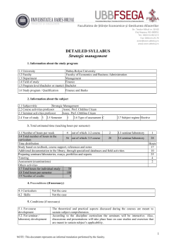 Strategic management