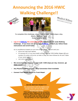 Announcing the 2016 HWIC Walking Challenge!!