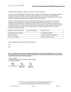 Corrective Action Request (CAR) Response Form