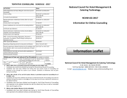 to Counselling Schedule 2017