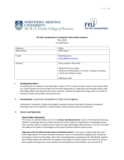master syllabus - Northern Arizona University