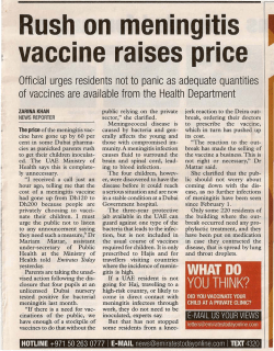 Rush on meningitis vaccine raises price