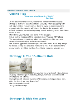 Coping Tips Strategy 1: The 15-Minute Rule Strategy 2: Ride