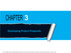 Developing Project Proposals 3