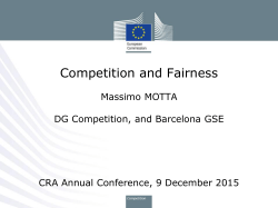 Fairness - the CRA European Competition Practice