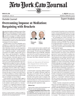 Overcoming Impasse at Mediation: Bargaining with Brackets