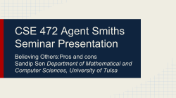 CSE 472 Agent Smiths Seminar Presentation