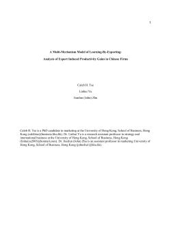 1 A Multi-Mechanism Model of Learning-By-Exporting