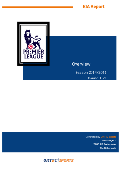 EIA Rapport Mid season overview Premier League