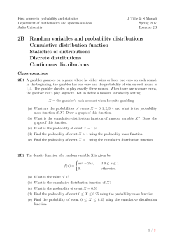 2B Random variables and probability distributions