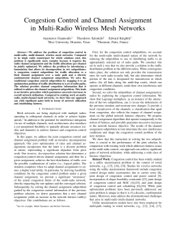 Congestion Control and Channel Assignment in Multi