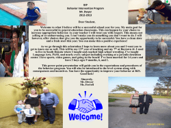 BIP Behavior Improvement Program Welcome Packet Mr. Dwyer
