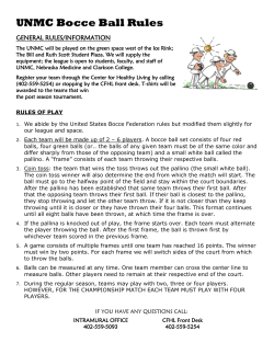 UNMC Bocce Ball Rules