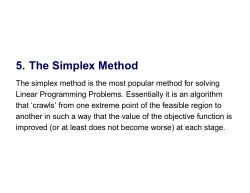 5. The Simplex Method