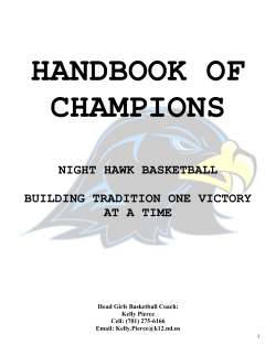 Player/Parent Handbook - Scranton Public School