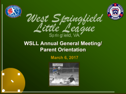 WSLL Annual General Meeting/ Parent