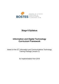 Information and Digital Technology Stage 6
