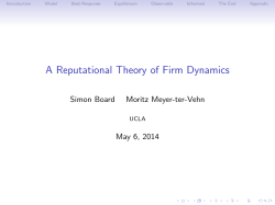 A Reputational Theory of Firm Dynamics