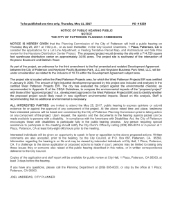 May 25, 2017 - City of Patterson